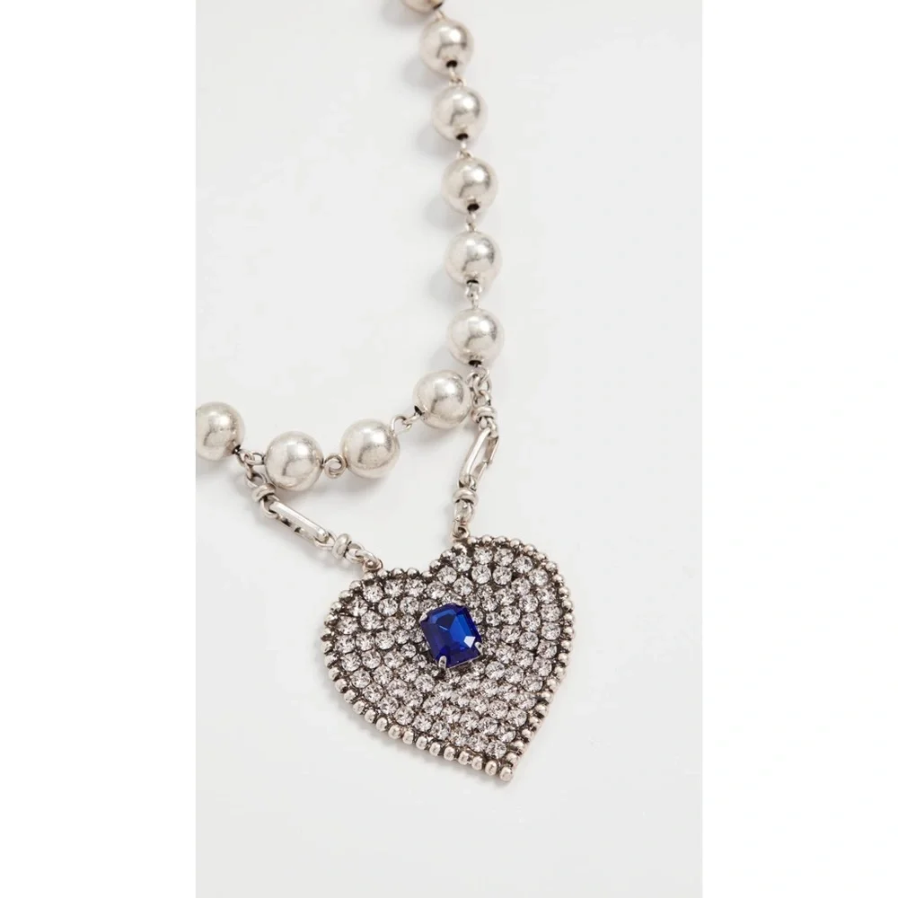 DANNIJO Mercer Crystal Heart Necklace NWT